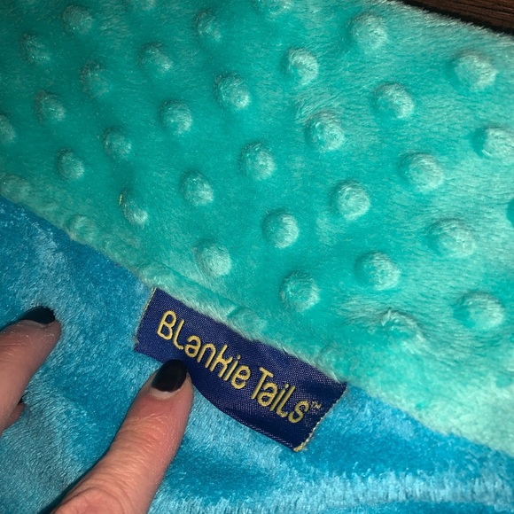 BlankieTails mermaid tail blanket blue and seafoam - Picture 5 of 6